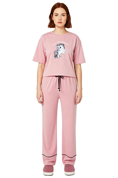 PayBuy Women's Unicorn Printed Crew Neck Pajama Set Functional Durable Quality Comfortable Stylish