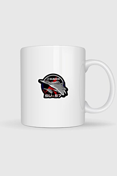 Bahriyeli Collection Sukhoi Su-57 Fighter Aircraft Printed Mug Cup