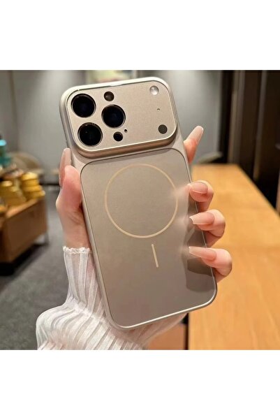 Paladyum Case غطاء ذهبي فاخر من الزجاج المقوى متوافق مع آيفون 14 برو ماكس بـ 17 تصميمًا