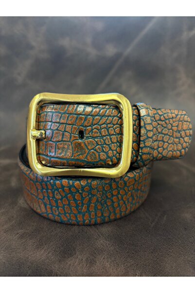 GİRAY Hakiki Deri 4 cm Kroko Kadın Kemer