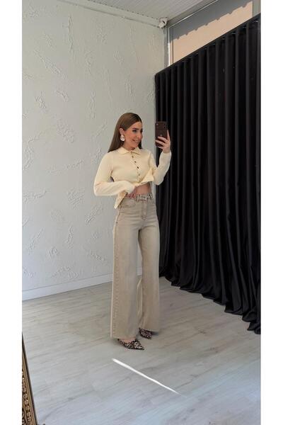 elif teke Wide Leg Sand Beige Jean