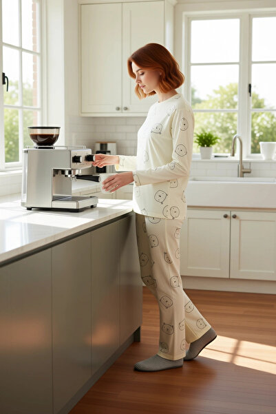 PayBuy Women's Teddy Bear Cotton Pajama Set Functional Durable Quality Comfortable Aesthetic Comfortable