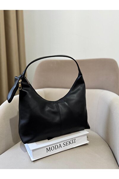 Moda Sekiz Women's Faux Leather Baguette Model Wallet Shoulder Bag with Accessories