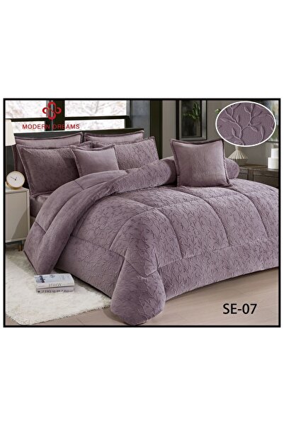 Moon Dream 8-piece winter bedspread, double-sided faux fur with velvet lining