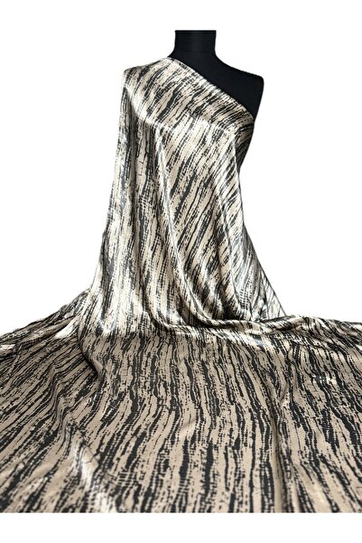 BURSA KUMAŞTAN En150 Διπλό Πανί Σατέν Φόρεμα Μαύρο Χρώμα