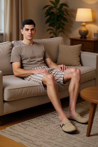 PayBuy Ανδρικό σετ πιτζάμες με ριγέ βάφλα πλεκτό, λειτουργικό, ανθεκτικό, ποιοτικό, άνετο, αισθητικό και κομψό