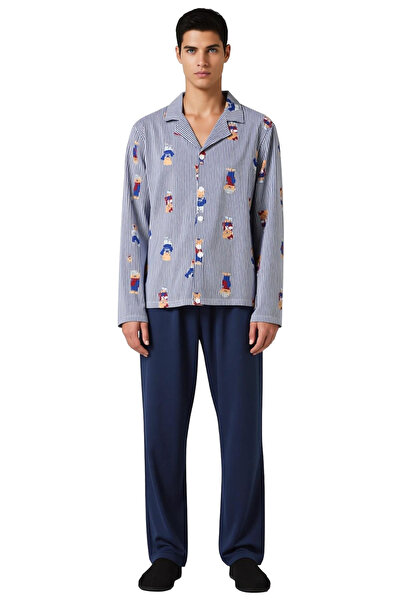 PayBuy Піжама для чоловіків з малюнком ведмедика Функціональна Міцна Якісна Комфортна Естетична Преміум