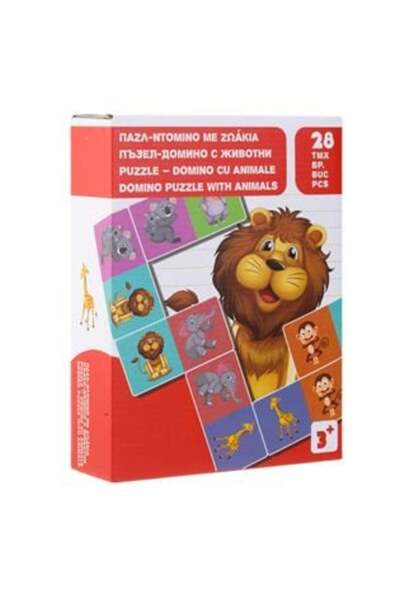 SHOPIENS Domino Board Game with Jungle Animals - 28 pieces