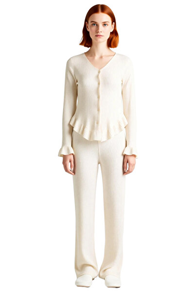 PayBuy Γυναικείο σετ πλεκτό με βολάν, λειτουργικό, ανθεκτικό, ποιοτικό, άνετο, αισθητικό και κομψό