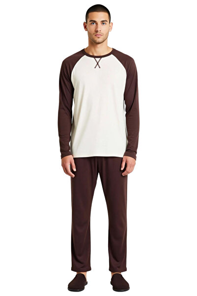 PayBuy Ανδρικό σετ πιτζάμες με λαιμόκοψη με μανίκια Raglan Λειτουργικό, ανθεκτικό, ποιοτικό, άνετο και casual