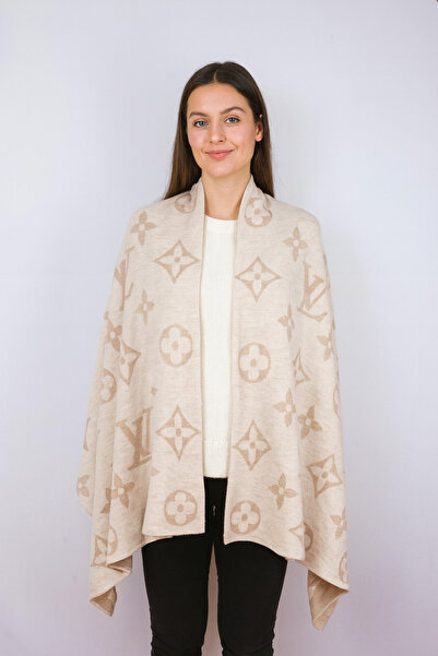 Sebir Moda Patterned Double Sided Knitwear Shawl