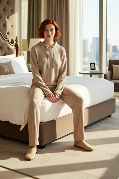 PayBuy Γυναικείο σετ με κουκούλα κοτλέ Lounge Λειτουργικό, ανθεκτικό, ποιοτικό, άνετο, αισθητικό αθλητικό