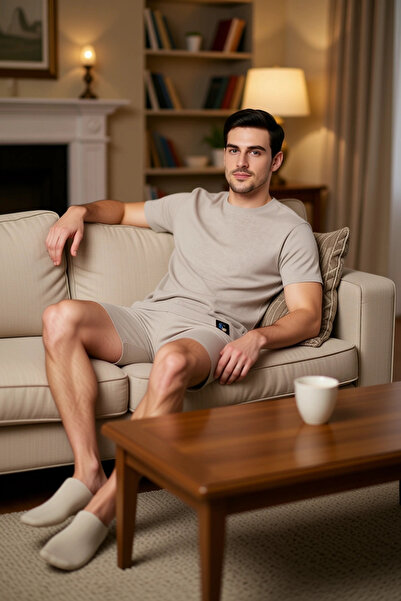 PayBuy Men's Waffle Knitted Crew Neck Short Sleeve Pajama Set Functional Durable Quality Stylish