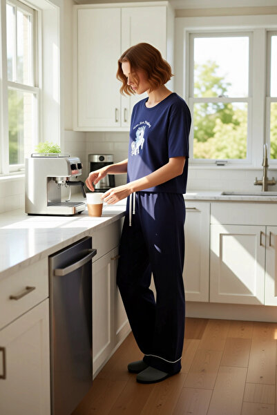 PayBuy Women's Unicorn Printed Crew Neck Pajama Set Functional Durable Quality Comfortable Stylish