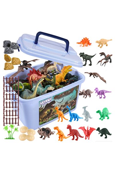 woopie Set de figurine dinozauri XXL – dinozauri realiști cu 40 de piese, acc...