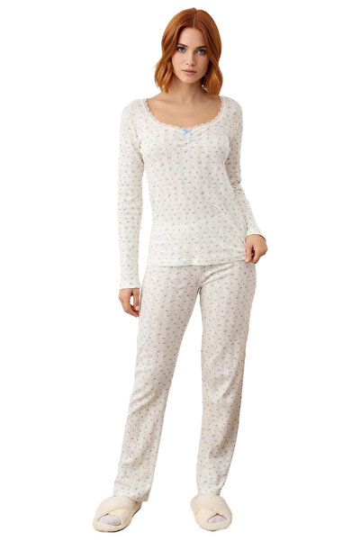 PayBuy Set de pijamale cu dantelă florală pentru femei Funcțional Durabil Calitate Confortabil Estetic