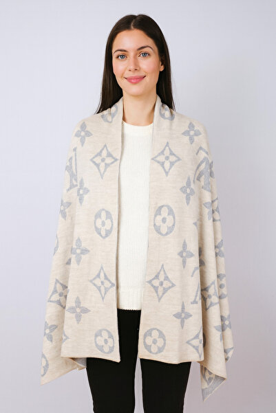 Sebir Moda Patterned Double Sided Knitwear Shawl