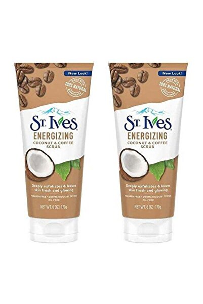 St. Ives عبوة من مقشر الوجه المنشط بجوز الهند والقهوة، 2 × 170 جرام