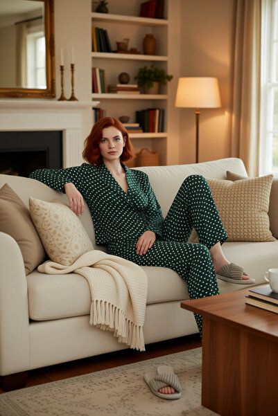 PayBuy Set de pijamale din viscoză cu model de inimă pentru femei Funcțional ...