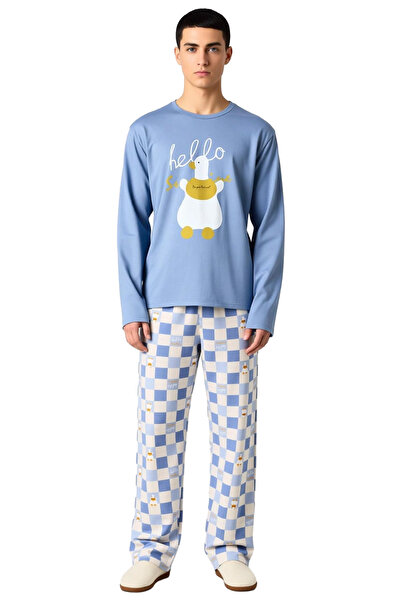 PayBuy Γυναικείο μακρυμάνικο σετ πιτζάμες Duck με τύπωμα με λαιμόκοψη, λειτουργικό, ανθεκτικό, κομψό