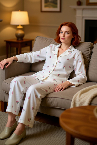 PayBuy Women's Floral Shirt Collar Pajama Set Functional Durable Quality Comfortable Aesthetic Stylish