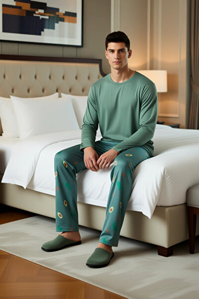PayBuy Αβοκάντο με τύπωμα Σετ ανδρικές πιτζάμες με λαιμόκοψη λειτουργικό, ανθεκτικό, ποιοτικό, άνετο και κομψό