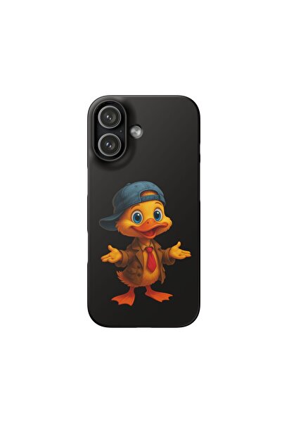 CaseHub حافظة آيفون 17 بتصميم البطة اللطيفة مطبوع غطاء Happy Vibe