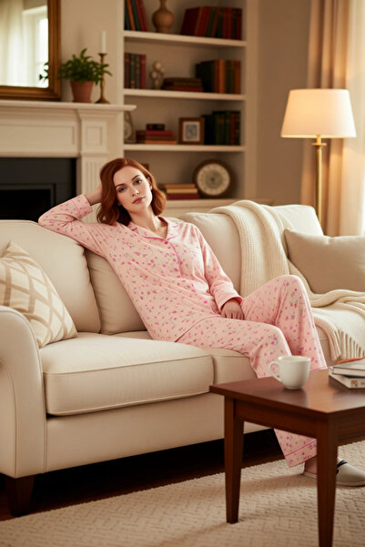 PayBuy Γυναικείο φλοράλ πουκάμισο με γιακά μακρυμάνικο σετ πιτζάμες Λειτουργι...