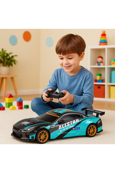 Bebelul Remote control sports car 1:10 TURQUOISE BLACK speed 25 km/h