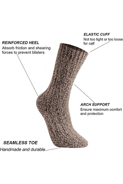 OEM GLENMEARL 3 Pairs Merino Wool Hiking Socks for Men and Women