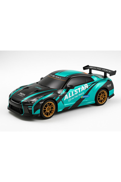 Bebelul Remote control sports car 1:10 TURQUOISE BLACK speed 25 km/h