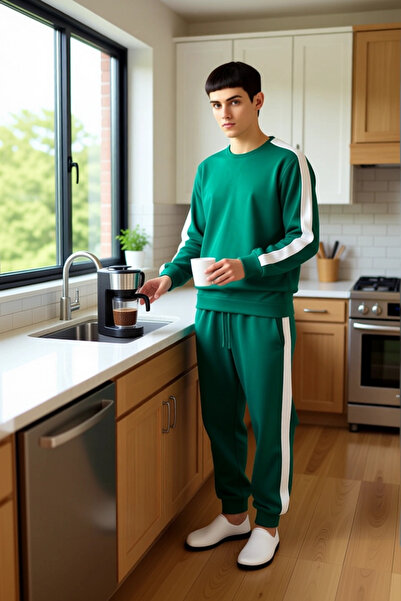 PayBuy Ανδρικό σετ πιτζάμες με πλεκτό λαιμόκοψη με ρίγες στο πλάι, λειτουργικό, ανθεκτικό, ποιοτικό και άνετο