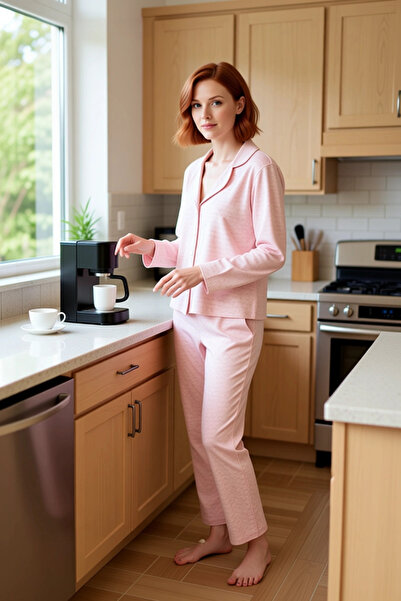 PayBuy Women's Ethnic Patterned Shirt Collar Pajama Set Functional Durable Quality Comfortable Sports