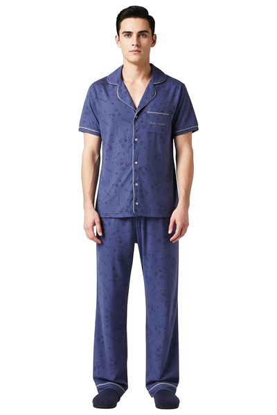 PayBuy Men's Teddy Bear Printed Crew Neck Pajama Set Functional Durable Quality Comfortable Stylish