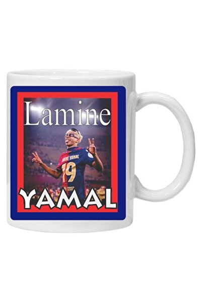 CRD PRINT Personalized mug with print 'Lamine Yamal', White, Ceramic, 330 ml,