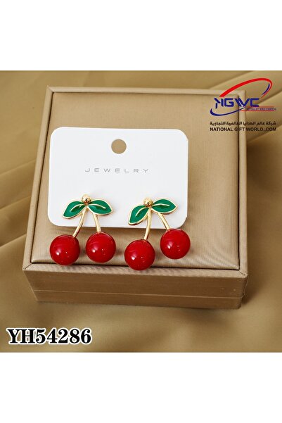 KAZUKO Cherry-shaped drop earrings.