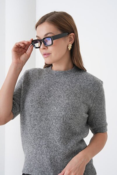 Noi Belis Soft Textured Short Sleeve Regular Fit Knitwear Sweater Aw25Kz0103