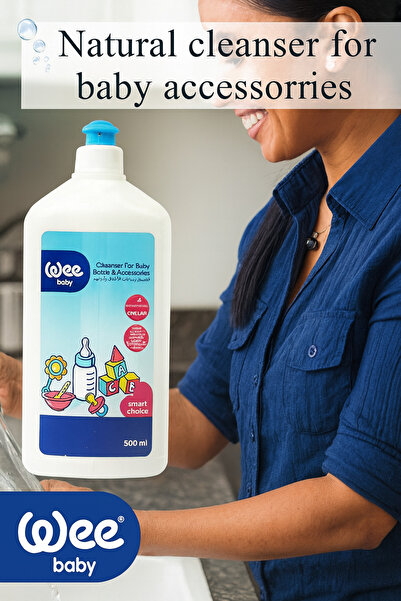 Wee Baby Natural Cleaner for Baby Bottles and Accessories, 500 ml PACK OF 2