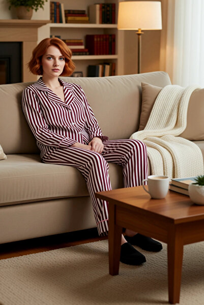 PayBuy Γυναικείο ριγέ πουκάμισο Σετ πιτζάμες Λειτουργικό ανθεκτικό και ποιοτι...