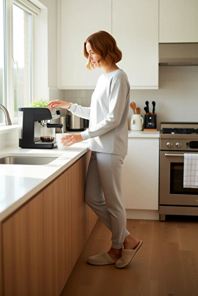 PayBuy Women's Corded Fabric Wide Fit Knitted Pajama Set Functional Durable Quality Comfortable Casual