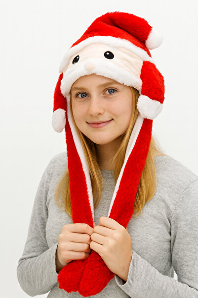 OKAVANGO Yılbaşı Süsü Yılbaşı Desenli Noel Baba Şapkalı Oynar KULAKLIK Işıklı