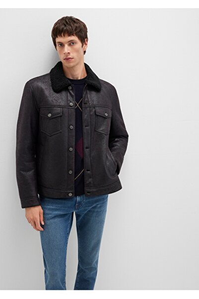 Mavi Faux Fur Detailed Faux Leather Jacket