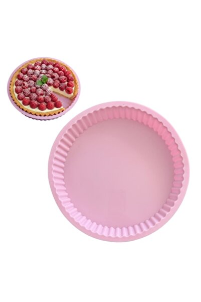 OEM Round silicone tart/pie baking pan, Ø 26 cm, Pink