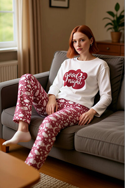 PayBuy Γυναικείο σετ πιτζάμες με μακρυμάνικο λαιμόκοψη με σχέδιο Galaxy, λειτ...