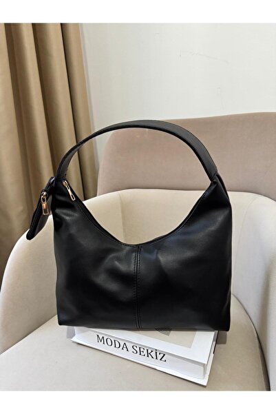 Moda Sekiz Women's Faux Leather Baguette Model Wallet Shoulder Bag with Accessories