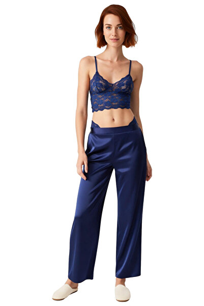 PayBuy Women's Open Lace Detailed Satin Pajama Set Functional Durable Quality Comfortable Sport