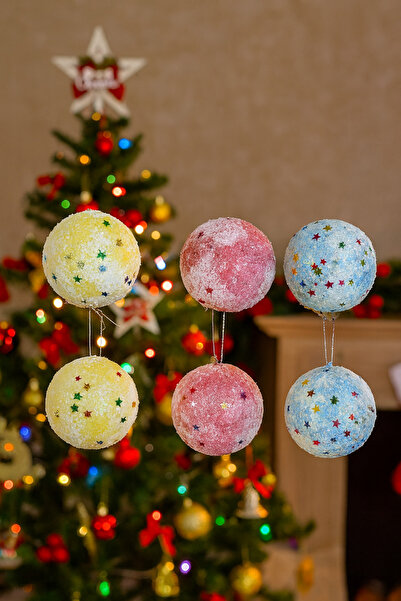 OKAVANGO Ornament pentru bradul de Crăciun 5 cm Bile cu sclipici