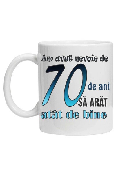 CRD PRINT Personalized mug 'It took me 70 years to look this good' — 330 ml, white ceramic