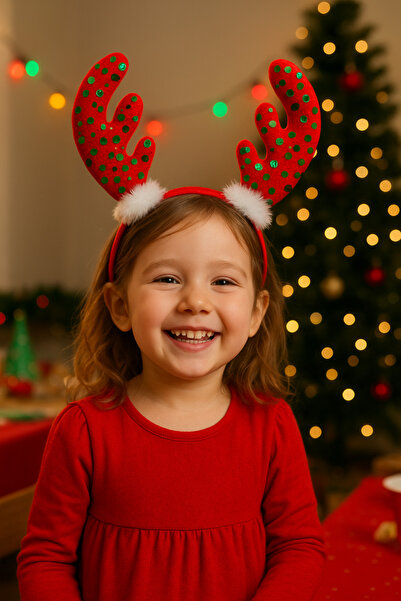 OKAVANGO Ornament de Crăciun cu model de Anul Nou, coroană cu cerb cu sclipic...