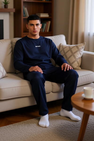 PayBuy Ανδρικό σετ πιτζάμες Crew Neck με τύπωμα Λειτουργικό, ανθεκτικό, ποιοτ...